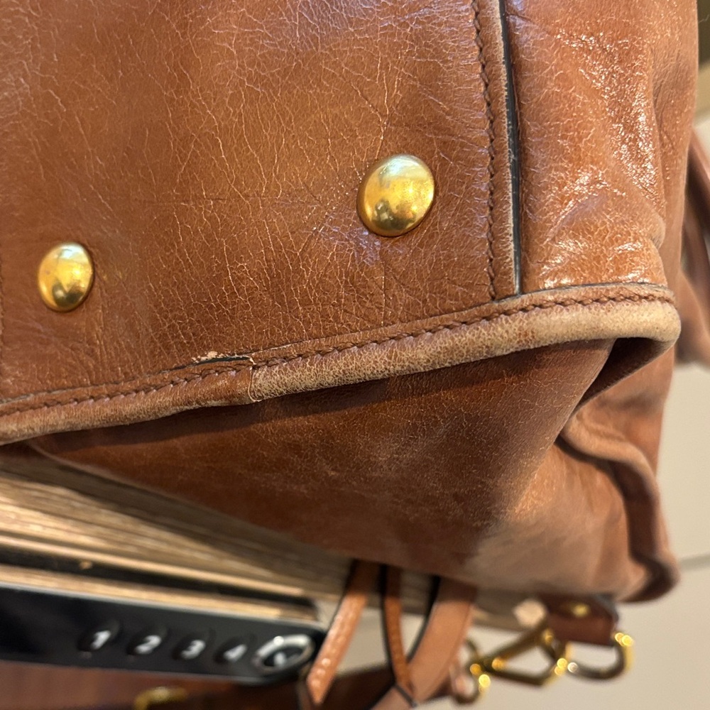 Miu Miu Rich Brown Leather Satchel - Picture 8 of 16